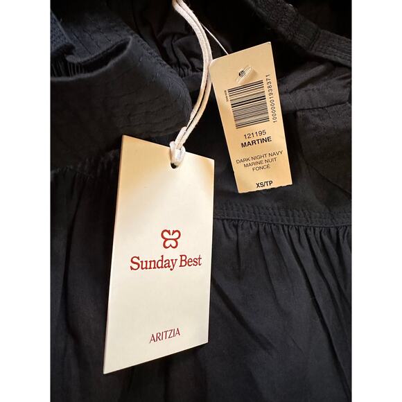 NWT Aritzia Sunday Best Maritime Poplin Dress Size XS - Picture 5 of 6